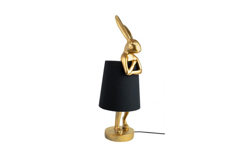 lampa stołowa, KARE RABBIT, złota lampa, czarna lampa, nowoczesne oświetlenie, oświetlenie do salonu, lampy dekoracyjne