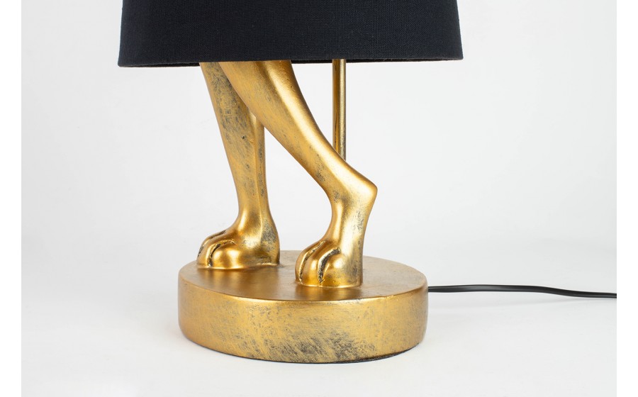KARE lampa stołowa RABBIT 68 cm  złota / czarna