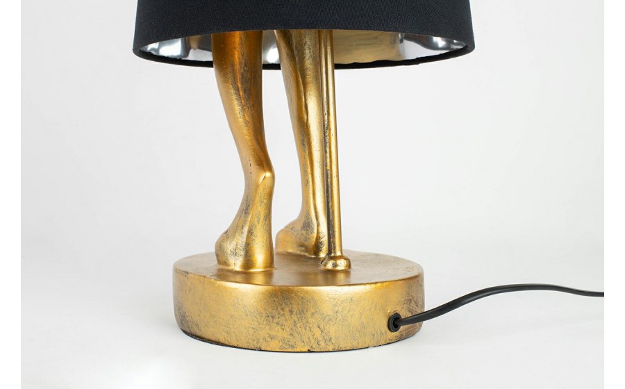 KARE lampa stołowa RABBIT 68 cm  złota / czarna