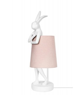 lampa stołowa, KARE RABBIT, biała lampa, różowa lampa, nowoczesny design, dekoracyjne oświetlenie, lampa do salonu