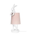 KARE lampa stołowa RABBIT 68 cm biała / róźowa