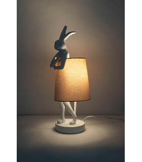 lampa stołowa, KARE RABBIT, biała lampa, różowa lampa, nowoczesny design, dekoracyjne oświetlenie, lampa do salonu