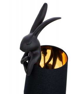 lampa stołowa, KARE RABBIT, czarna lampa, nowoczesne oświetlenie, design, dekoracyjne oświetlenie, oświetlenie do salonu