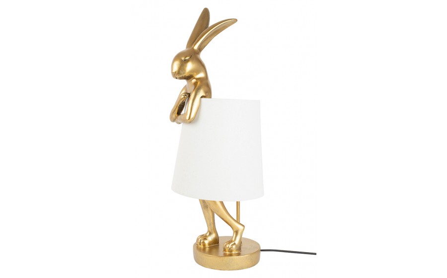 lampa stołowa, KARE RABBIT, biała lampa, złota lampa, nowoczesne oświetlenie, lampy do salonu,