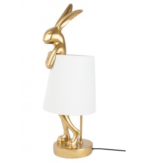 lampa stołowa, KARE RABBIT, biała lampa, złota lampa, nowoczesne oświetlenie, lampy do salonu,