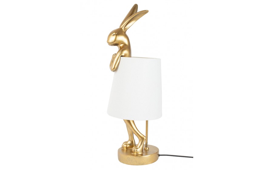 lampa stołowa, KARE RABBIT, biała lampa, złota lampa, nowoczesne oświetlenie, lampy do salonu,