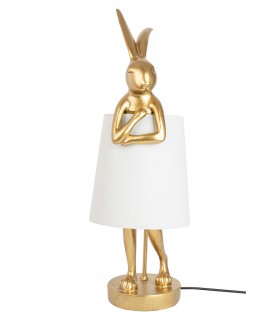 lampa stołowa, KARE RABBIT, biała lampa, złota lampa, nowoczesne oświetlenie, lampy do salonu,