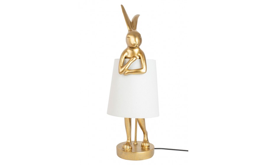 lampa stołowa, KARE RABBIT, biała lampa, złota lampa, nowoczesne oświetlenie, lampy do salonu,