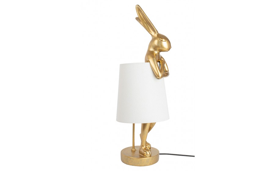 lampa stołowa, KARE RABBIT, biała lampa, złota lampa, nowoczesne oświetlenie, lampy do salonu,