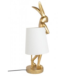 lampa stołowa, KARE RABBIT, biała lampa, złota lampa, nowoczesne oświetlenie, lampy do salonu,