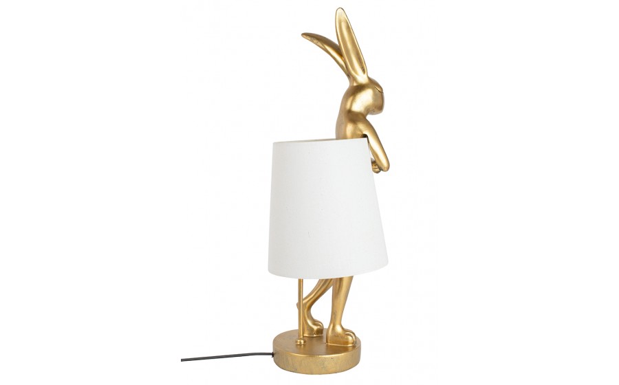 lampa stołowa, KARE RABBIT, biała lampa, złota lampa, nowoczesne oświetlenie, lampy do salonu,