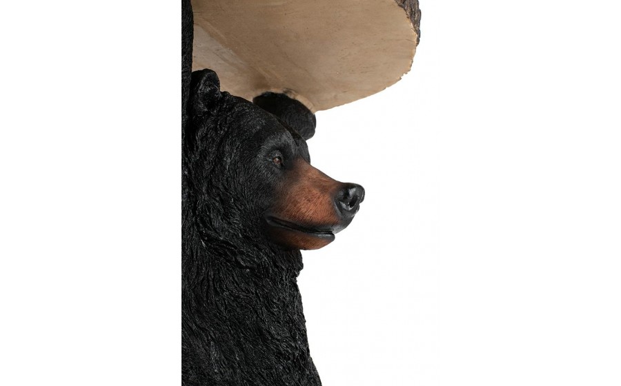 KARE stolik BEAR 53x33 cm drewniany / czarny