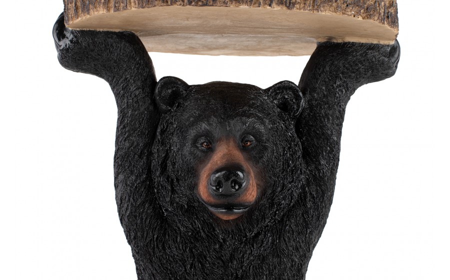 KARE stolik BEAR 53x33 cm drewniany / czarny