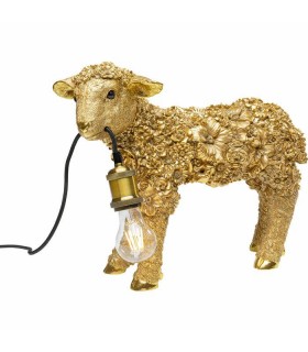 KARE lampa stołowa FLOWER SHEEP 36 cm złota