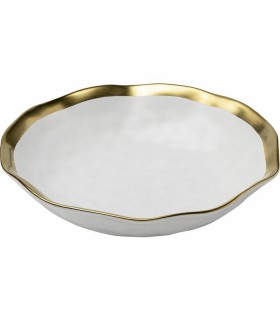 KARE talerz głęboki BELL 20 cm biało-złoty