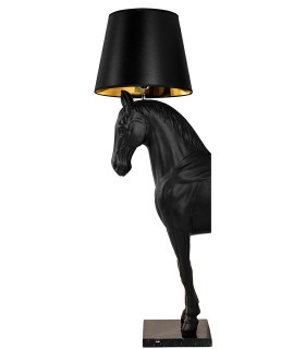 Lampa podłogowa KOŃ HORSE STAND S czarna - włókno szklane
