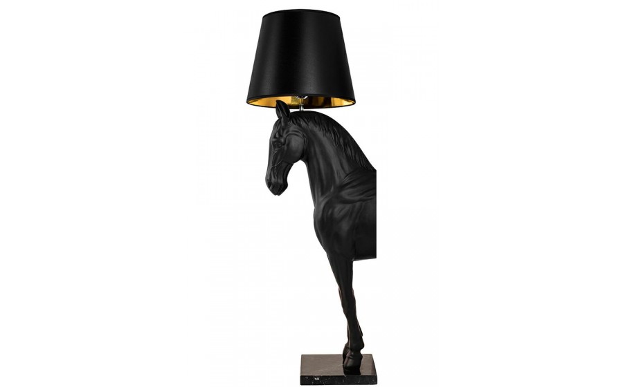 Lampa podłogowa KOŃ HORSE STAND S czarna - włókno szklane