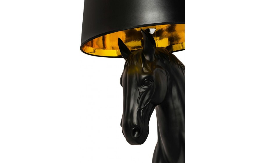 Lampa podłogowa KOŃ HORSE STAND S czarna - włókno szklane