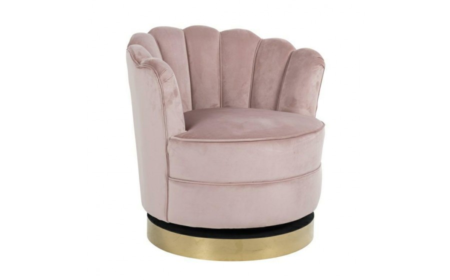 RICHMOND fotel obrotowy MILA PINK VELVET