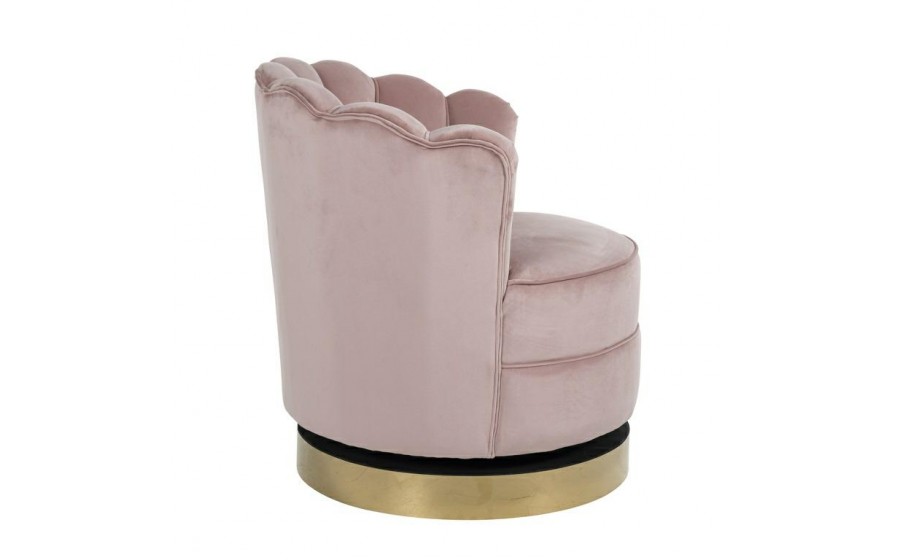 RICHMOND fotel obrotowy MILA PINK VELVET