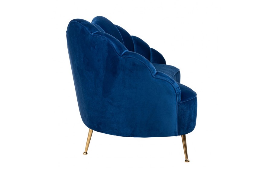 RICHMOND sofa COSETTE BLUE - welur, podstawa złota