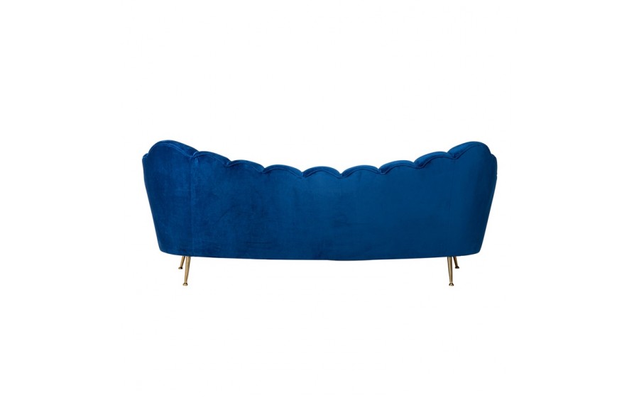 RICHMOND sofa COSETTE BLUE - welur, podstawa złota