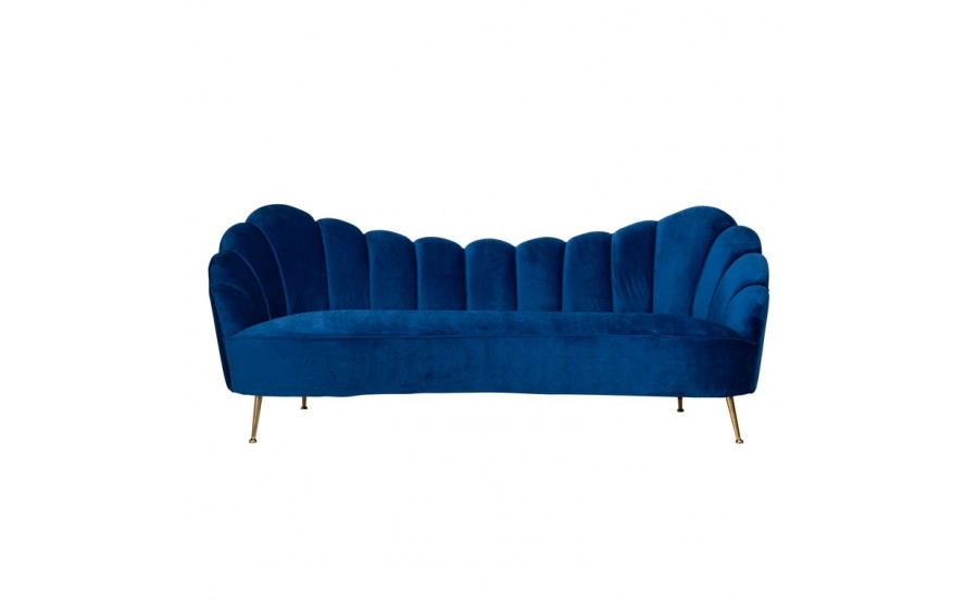 RICHMOND sofa COSETTE BLUE - welur, podstawa złota