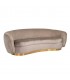 RICHMOND sofa WAYLON NOUGAT - welur, podstawa złota