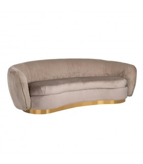 RICHMOND sofa WAYLON NOUGAT - welur, podstawa złota