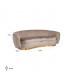 RICHMOND sofa WAYLON NOUGAT - welur, podstawa złota