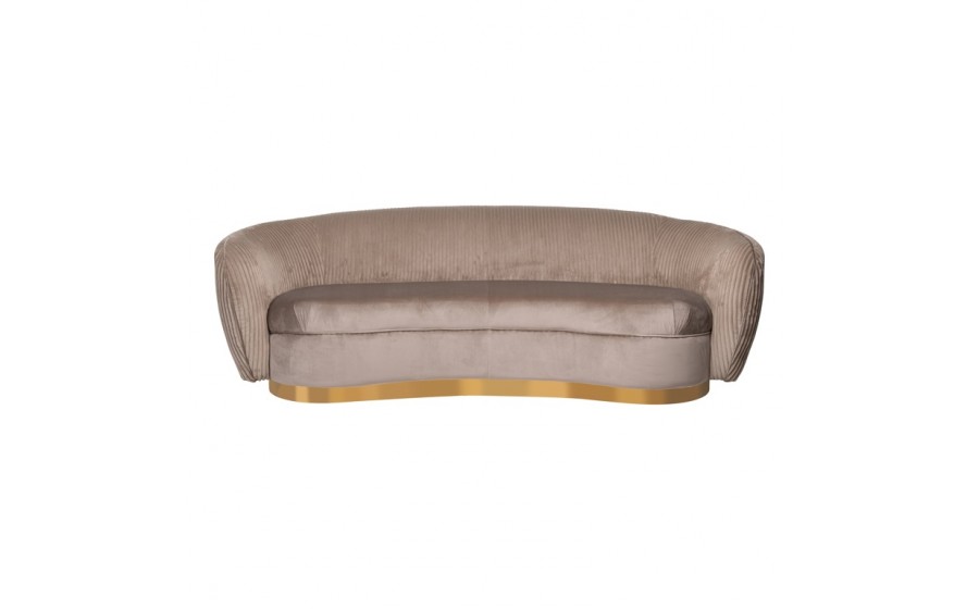 RICHMOND sofa WAYLON NOUGAT - welur, podstawa złota