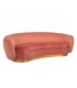 RICHMOND sofa WAYLON PINK - welur, podstawa złota