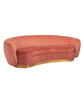 RICHMOND sofa WAYLON PINK - welur, podstawa złota