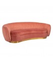 RICHMOND sofa WAYLON PINK - welur, podstawa złota