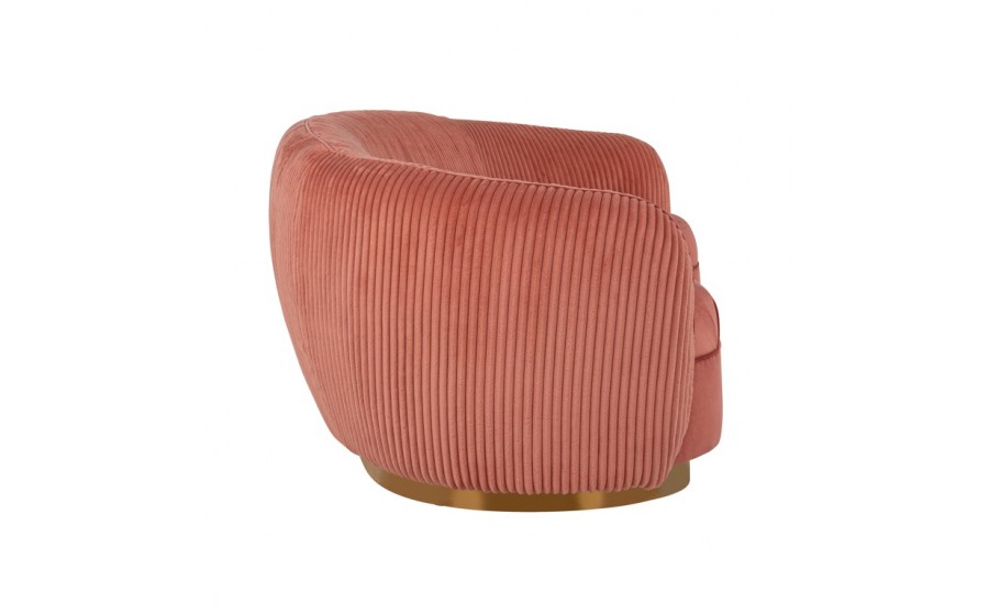 RICHMOND sofa WAYLON PINK - welur, podstawa złota