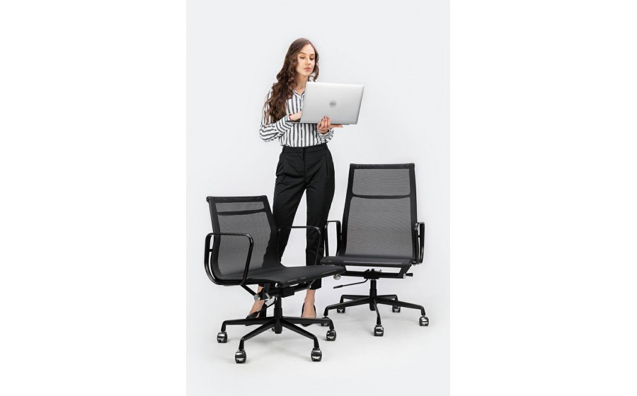 Fotel biurowy AERON PREMIUM czarny - siatka, aluminium