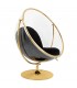 Fotel BUBBLE STAND 2 GOLD VELVET poduszka czarna