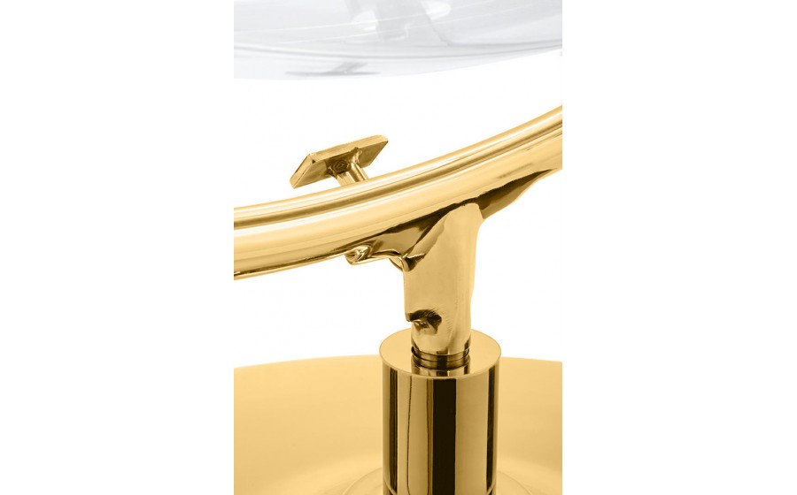 Fotel BUBBLE STAND 2 GOLD VELVET poduszka czarna