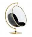 Fotel BUBBLE STAND GOLD VELVET poduszka czarna