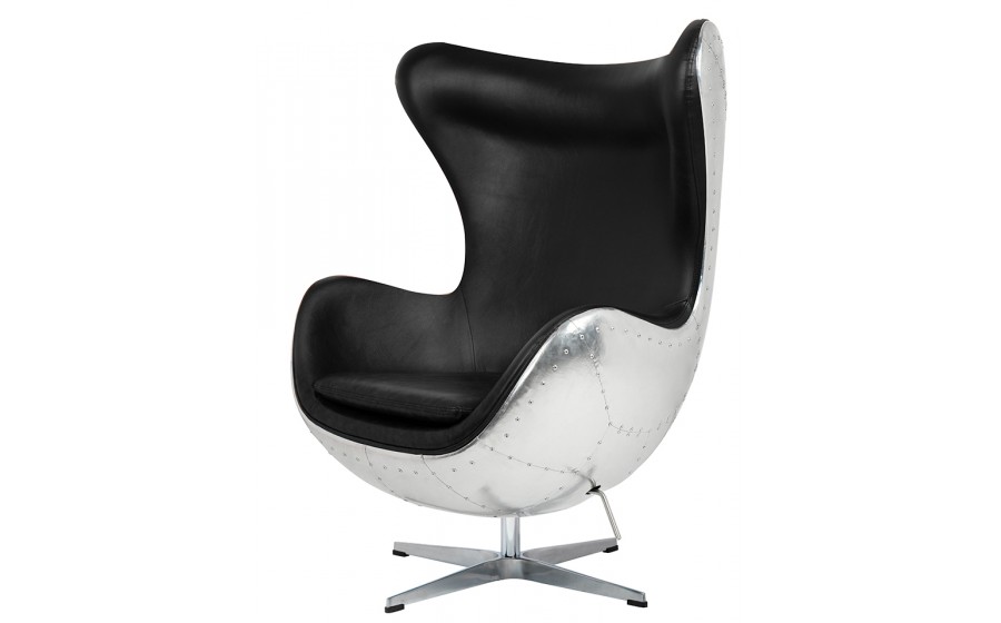 Fotel EGG AVIATOR PU czarny