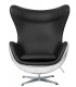 Fotel EGG AVIATOR PU czarny