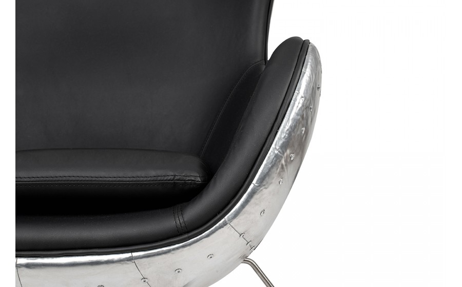Fotel EGG AVIATOR PU czarny