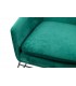 Fotel tapicerowany EMMA VELVET ciemny zielony welur - podstawa czarna