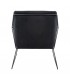 Fotel tapicerowany EMMA VELVET czarny welur - podstawa czarna