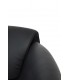Fotel tapicerowany do salonu FLESSI czarny ekoskóra