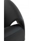 Fotel tapicerowany do salonu FLESSI czarny ekoskóra