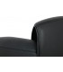 Fotel tapicerowany do salonu FLESSI czarny ekoskóra