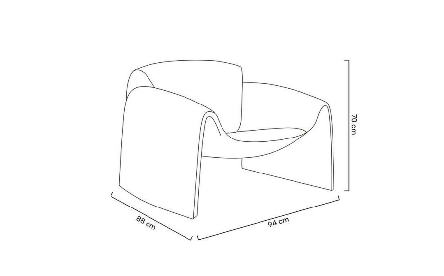 Fotel tapicerowany do salonu FLESSI czarny ekoskóra