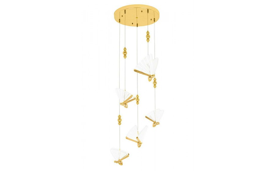 Lampa wisząca BUTTERFLY DISC 5 złota