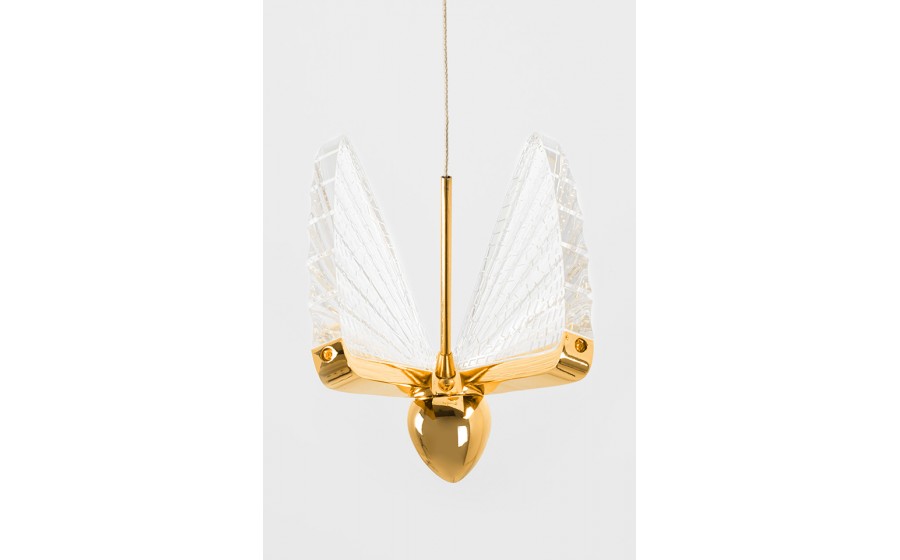 Lampa wisząca BUTTERFLY DISC 5 złota